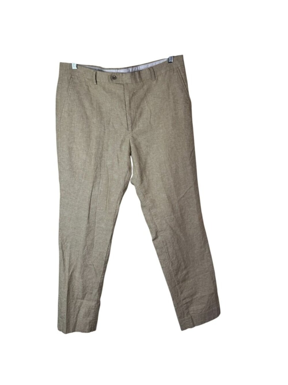 Joseph Abboud Linen Blend Trosuer Pants 38x32 Beige Neutral Career Office